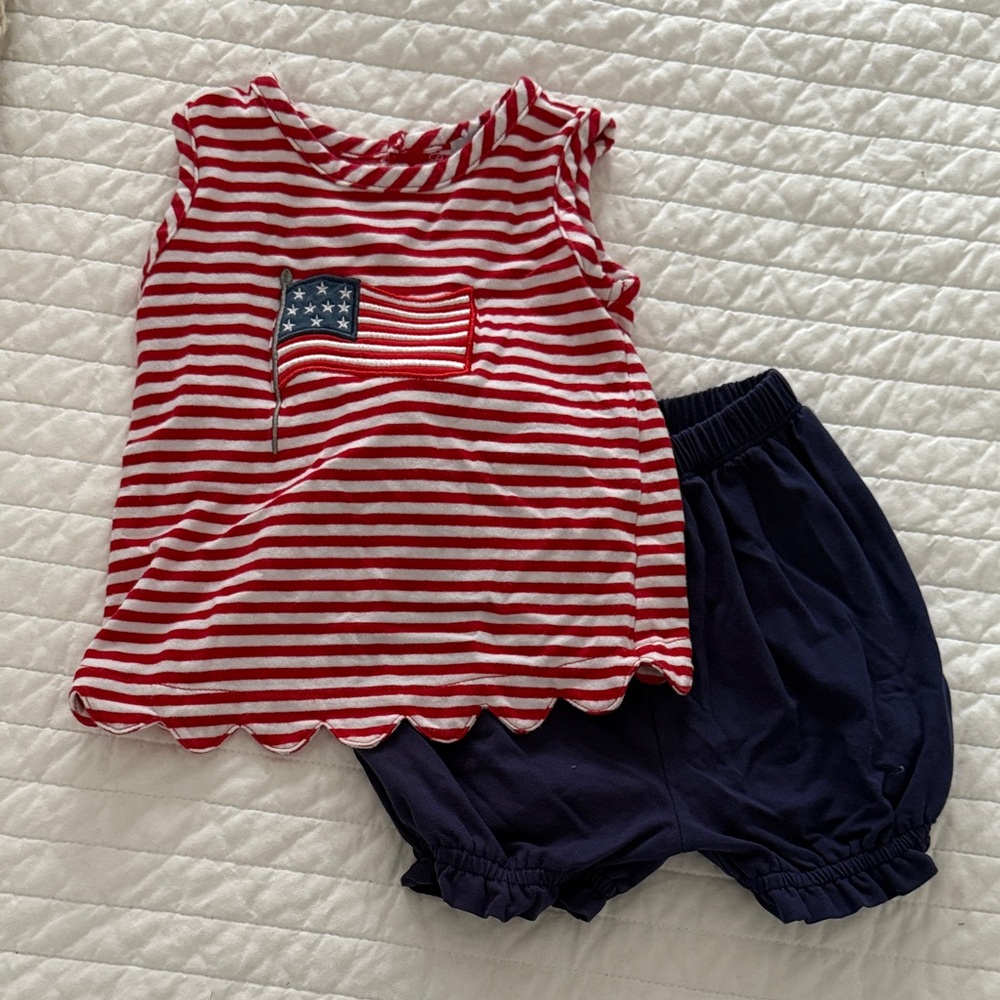 Ishtex Patriotic Two Piece Outfit for babies (size 3-6m)